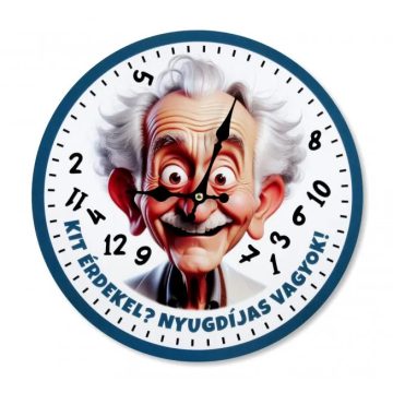 Falióra, nyugdíjas vagyok feliratos, férfi, 30 cm, 23624