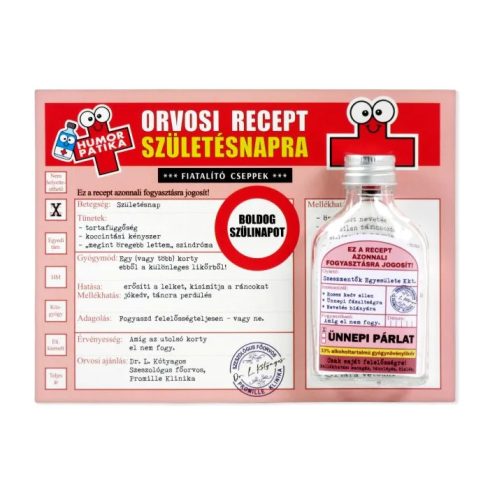 Orvosi recept + üveg születésnapra, 23627