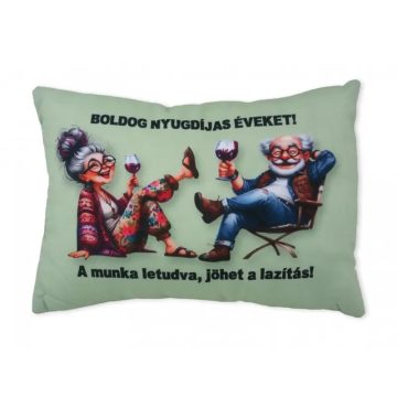   Díszpárna tégla boldog nyugdíjas éveket! 35 x 25 cm - 23639