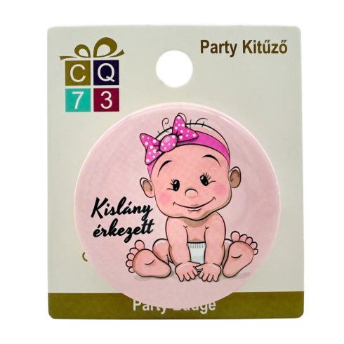 Parti pitűző, kislány érkezett - 23645