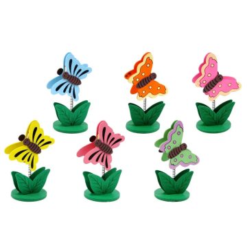 Facsipeszes pillangó, mosolygós, 12 cm, 6 féle, 23663