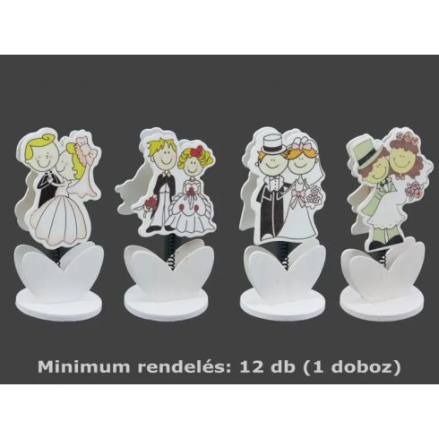 Facsipeszes esküvői pár, 11 cm, 4 féle, 23664