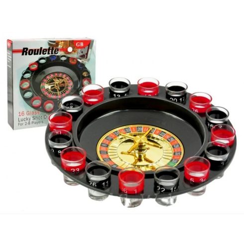 Rulett játék felnőtteknek 16 db pálinkás pohárral, 23666