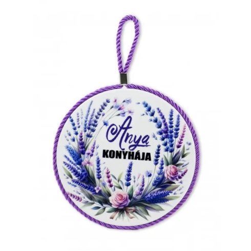 Edényalátét, anya konyhája feliratos, 17 x 19 cm, 23688