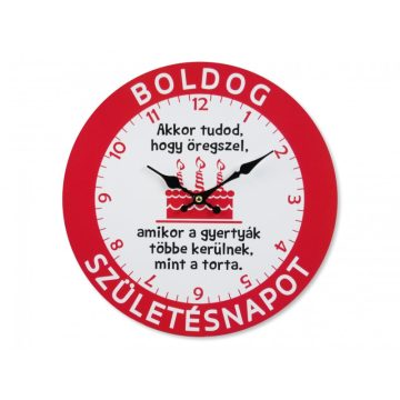 Falióra, Boldog születésnapot, 30 cm - 23690