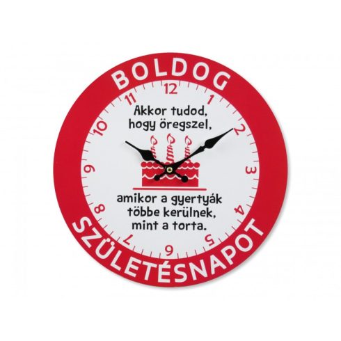 Falióra, Boldog születésnapot, 30 cm - 23690