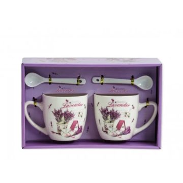 Bögre szett 2 db-os levendulás - 23695