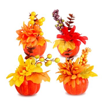 Őszi dekoráció, tök, 4 féle, 8 x 10 cm, 24007
