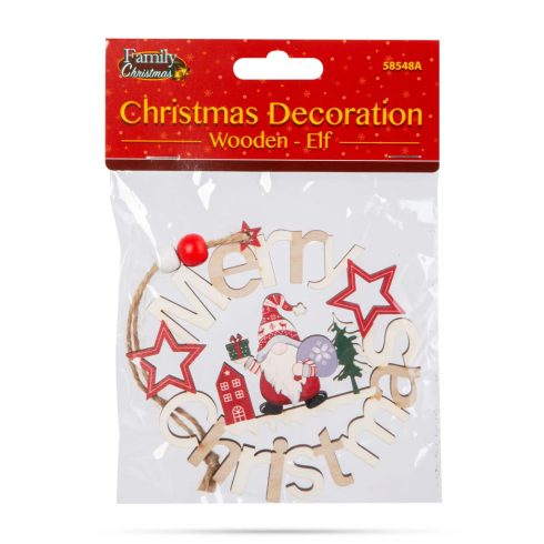 Karácsonyi dekoráció, manó, 11 cm, 24037