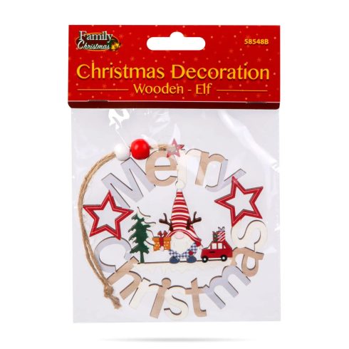 Karácsonyi dekoráció, manó, 11 cm, 24038