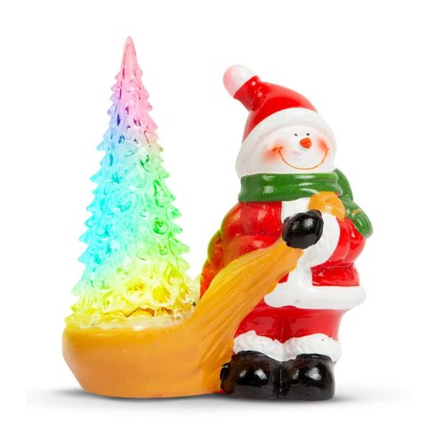 Karácsonyi RGB LED dekoráció, hóember, 13 cm, 24039