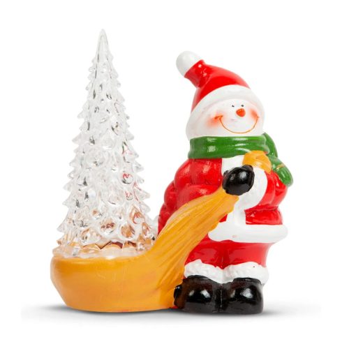 Karácsonyi RGB LED dekoráció, hóember, 13 cm, 24039