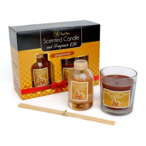 Illatgyertya és illatosító szett, mézeskalács illatú, 24048