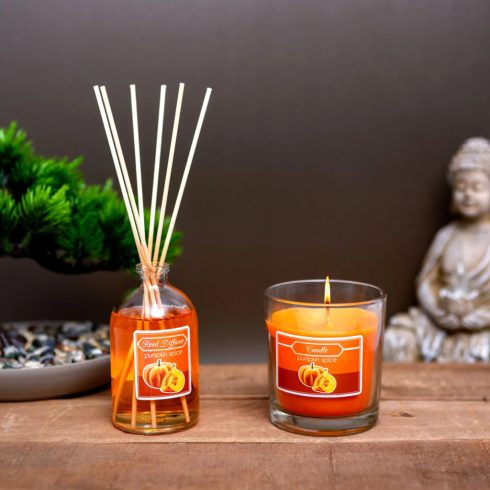 Illatgyertya és illatosító szett, sütőtök illatú, 24049