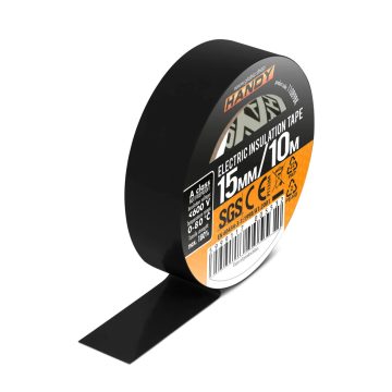 Szigetelőszalag, 15 mm, 10 méter, fekete, 24072