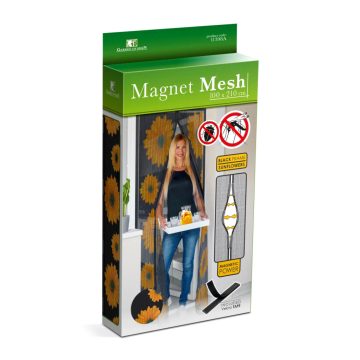   Szúnyogháló függöny ajtóra, mágneses, napraforgós, 100 x 210 cm, 24078