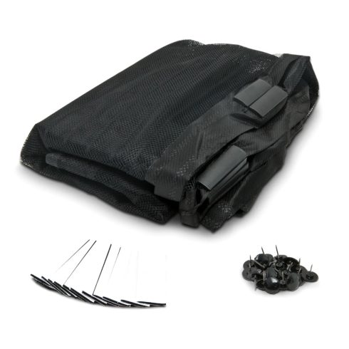 Szúnyogháló függöny ajtóra, mágneses, fekete, 100 x 210 cm, 24079