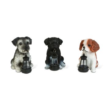   Napelemes állatfigurák, 1 LED-es meleg fehér lámpa, 14 cm, 3 féle, 24082