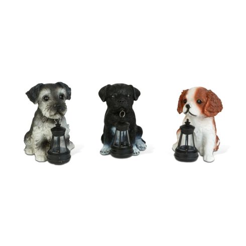 Napelemes állatfigurák, 1 LED-es meleg fehér lámpa, 14 cm, 3 féle, 24082