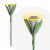 Napelemes virág, leszúrható LED-es fehér lámpa, 10 x 30 cm, 3 szín, 24085