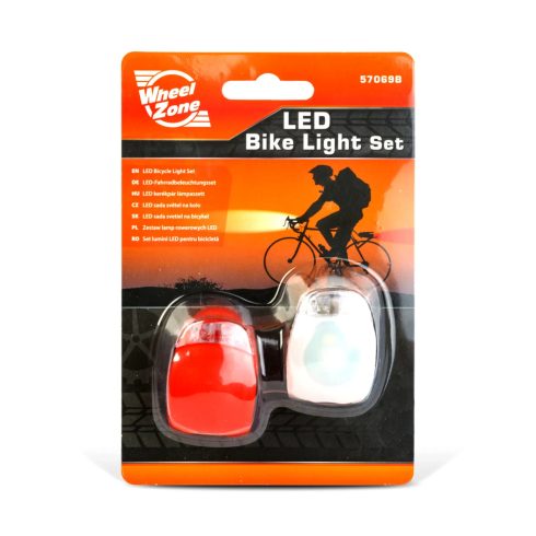 LED-es kerékpár lámpa, 2 darabos szett, 24089