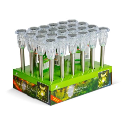 Napelemes lámpa, 5 x 33 cm, leszúrható, 1 melegfehér LED-es, 24100
