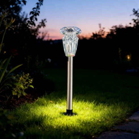 Napelemes lámpa, 5 x 33 cm, leszúrható, 1 melegfehér LED-es, 24100