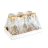   Napelemes üveg mécses, 10 x 21 cm, arany, meleg fehér LED, 24121