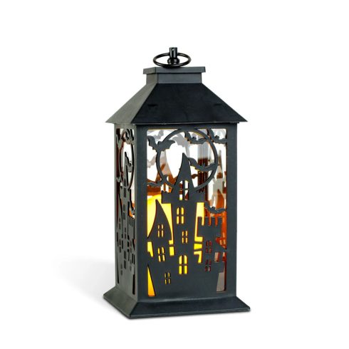 Halloween pislákoló kastély lámpás, elemes, 14 x 30 cm, 24150