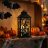   Halloween pislákoló kastély lámpás, elemes, 14 x 30 cm, 24150