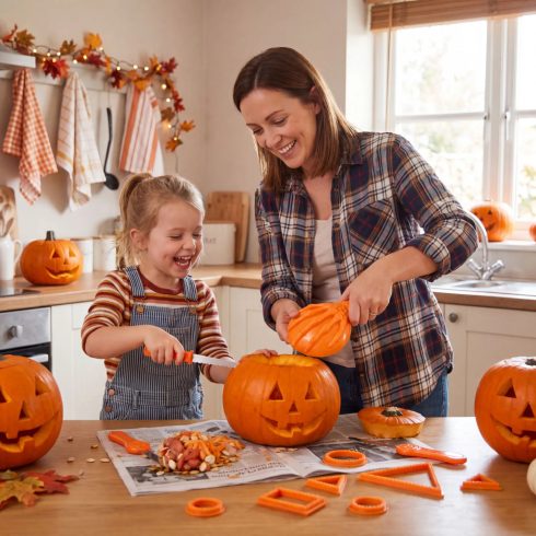 Halloween tökfaragó készlet, 10 részes, 24157