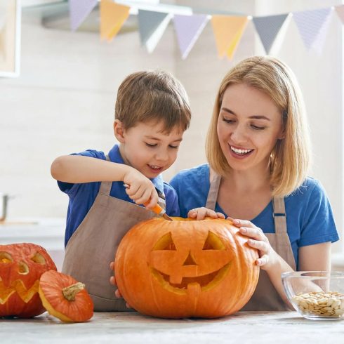 Halloween tökfaragó készlet, 10 részes, 24157