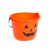 Halloween műanyag vödör, tök, 20 x 15 cm, 24159