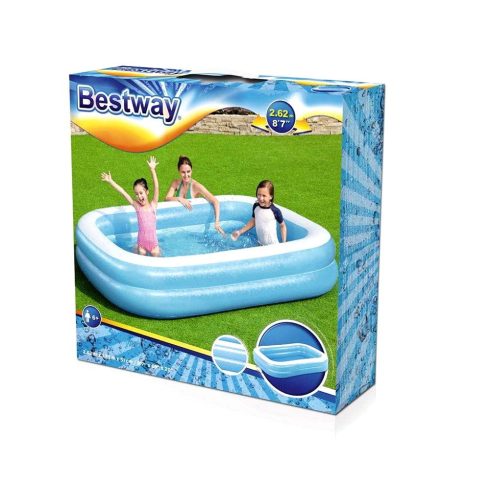 Bestway családi medence - kék-fehér - 262 x 175 x 51 cm - 25120