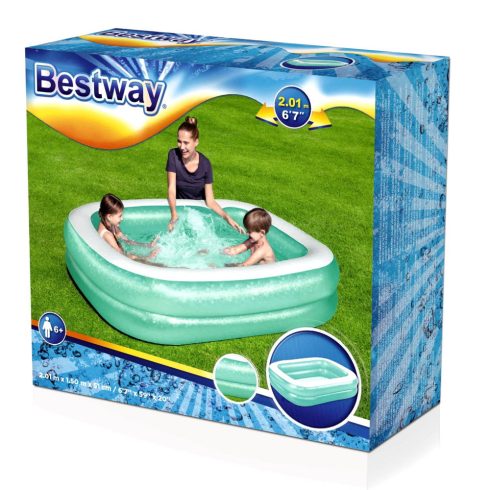 Bestway családi medence - kék-zöld - 201 x 150 x 51 cm - 25203