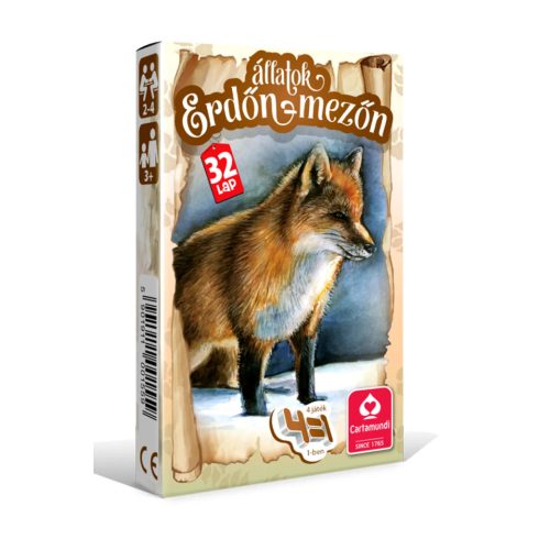 Állatok erdőn-mezőn, 4 az 1-ben kártyajáték csomag, 25501