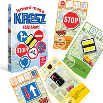 KRESZ tábla oktató kvartett kártya - 25508