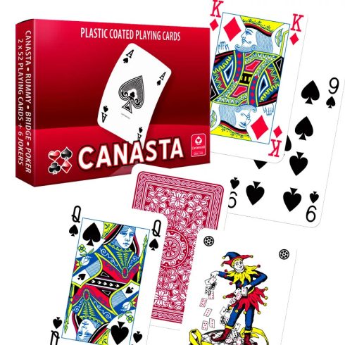 Canasta francia kártyajáték csomag, bridge, römi, 110 lap + 6 joker, 25511