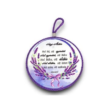 Edényalátét, házi áldás feliratos, 17 x 19 cm, 26008