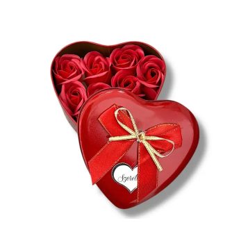 Szappanvirág fém dobozban, 26016