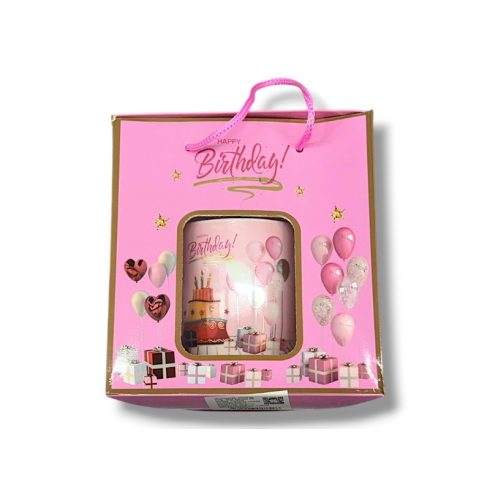 Bögre szett, Happy Birthday, 200 ml, bögre + kanál, 26052