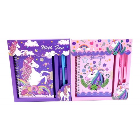 Notesz tollal - unikornisos díszítés - 32071