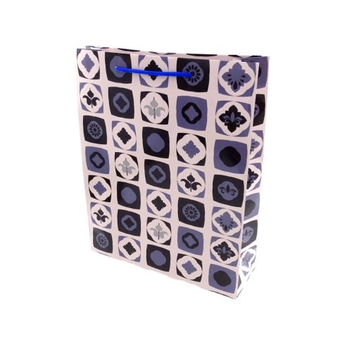 Papírtasak, mintás, 28 x 32 x 9 cm, 32214