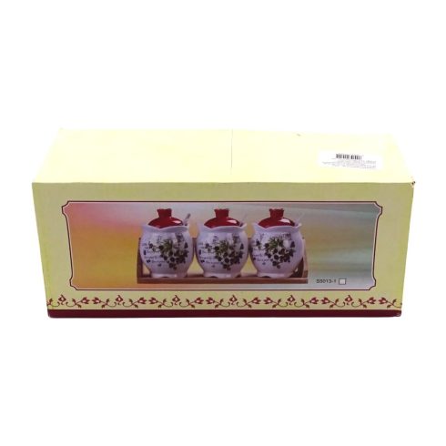 Kerámia fűszertartó, 3 darabos szett, szeder, 32403