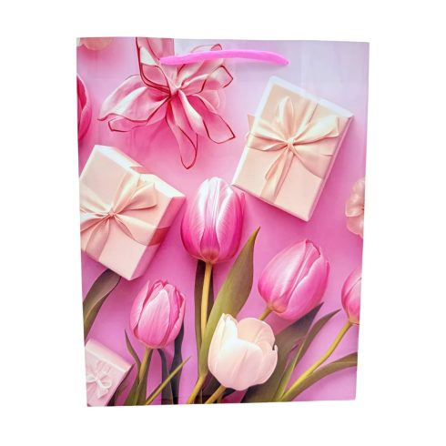 Virágos papírtasak, 28 x 34 x 9 cm, 32487