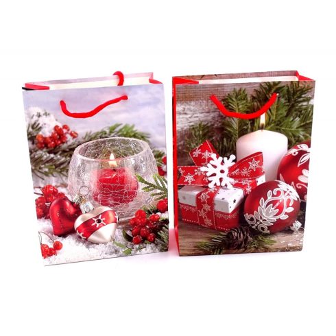 Karácsonyi papírtasak - 18 x 24 x 8 cm - 32555