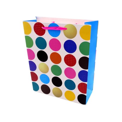 Papírtasak, mintás, 26 x 32 x 10,5 cm, 32573