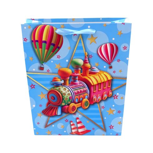 Papírtasak, járműves, 18 x 23 x 8 cm, 32574