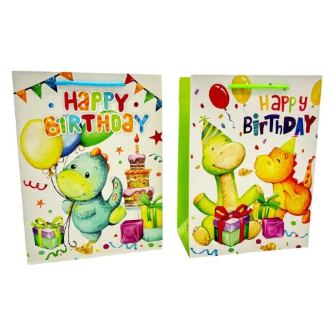 Papírtasak, Happy Birthday, Születésnapos, 26 x 32 x 10 cm, 32583