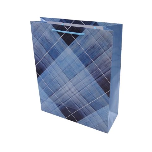 Papírtasak, kockás, 32 x 44 x 11 cm, 32638